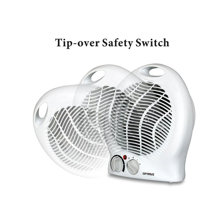Optimus H-1322 2 Speed Fan Personal Space Heater with Thermostat (Open Box)