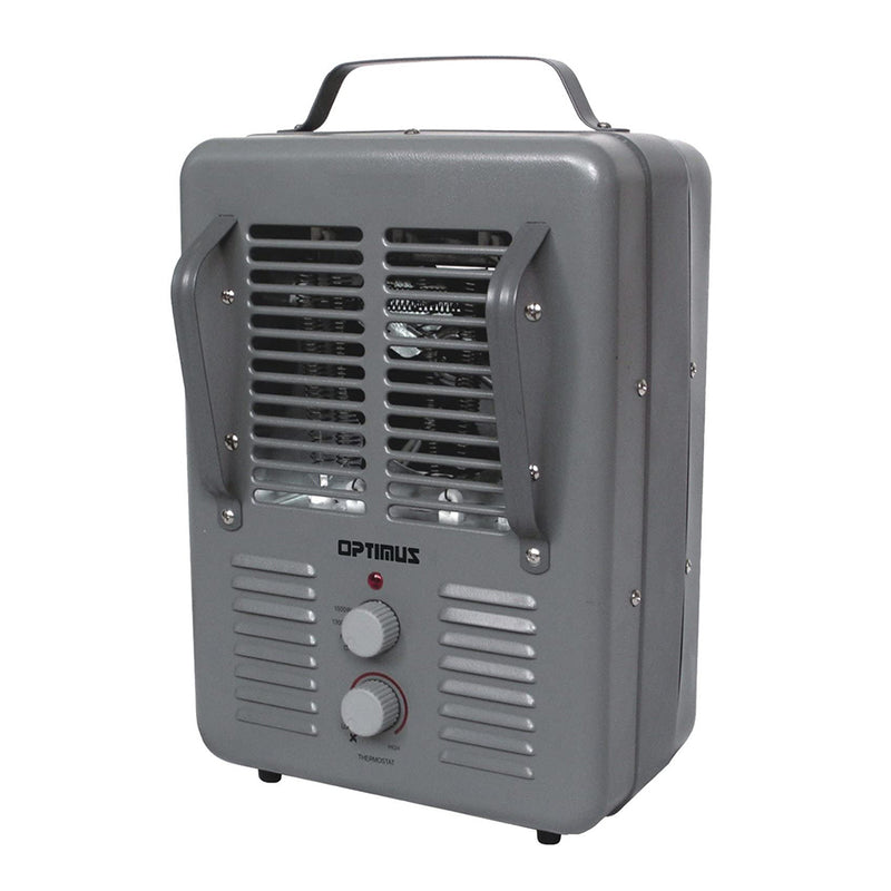 Optimus H-3013 Indoor Electric Utility Space Heater with Thermostat (Open Box)