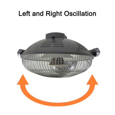 Optimus H-4501 14" Adjustable Oscillating Pedestal Dish Heater w/ Remote Control