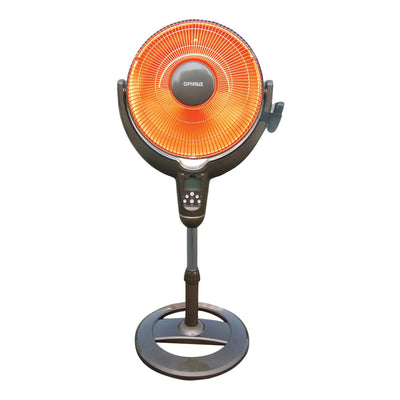 Optimus H-4501 14" Adjustable Oscillating Pedestal Dish Heater w/ Remote Control
