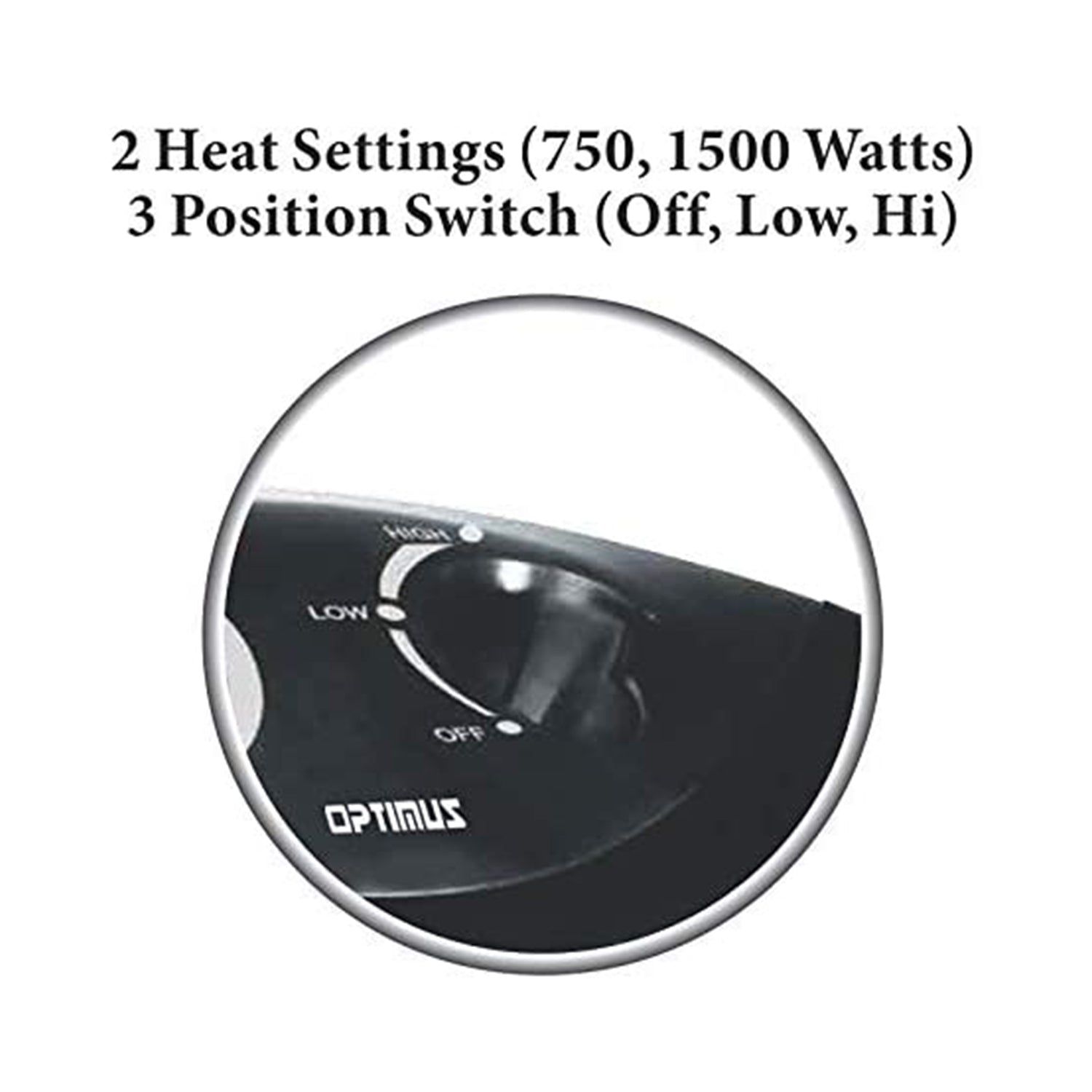 Optimus H-5235 Portable Fan Forced Tower Quartz Heater w/ Thermostat (Used) - VMInnovations