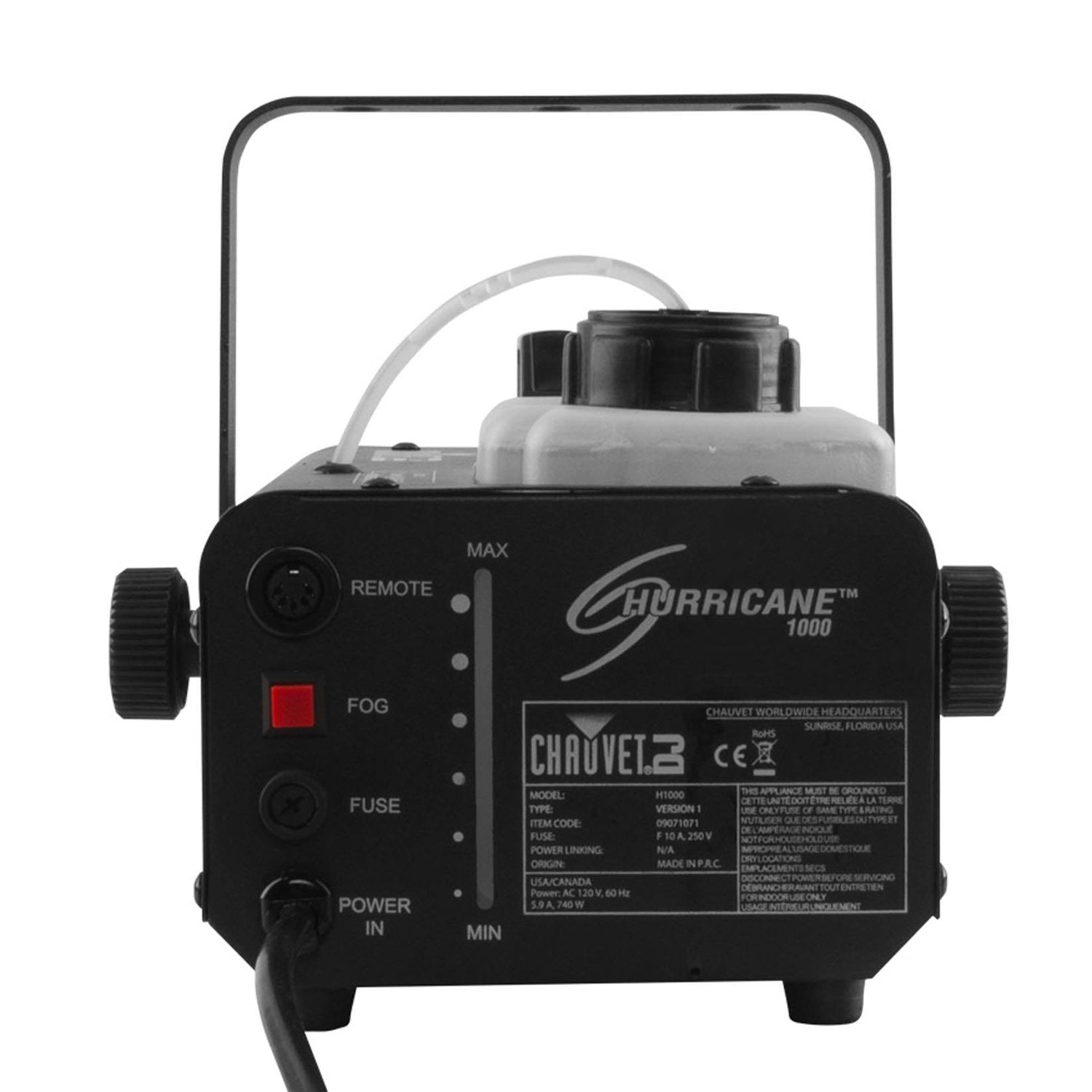 Chauvet DJ Hurricane 1000 Fog/Smoke Machine with Remote (Certified Refurbished) - VMInnovations