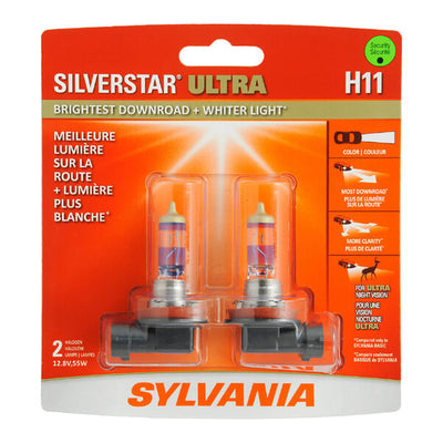 Sylvania H11 ULTRA Halogen High Performance Headlight Bulbs (2 Pack) (Used)