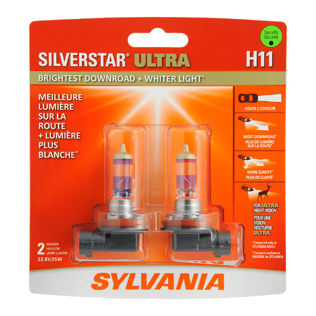 Sylvania SilverStar Halogen High Performance Headlight Bulbs (2 Pack) (Open Box)