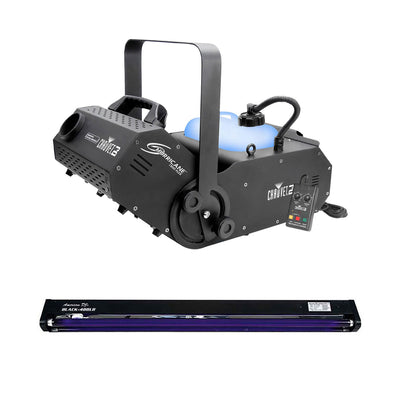 Chauvet DJ Hurricane 1800 FLEX DMX Fog Machine + 48 Inch UV Black Light