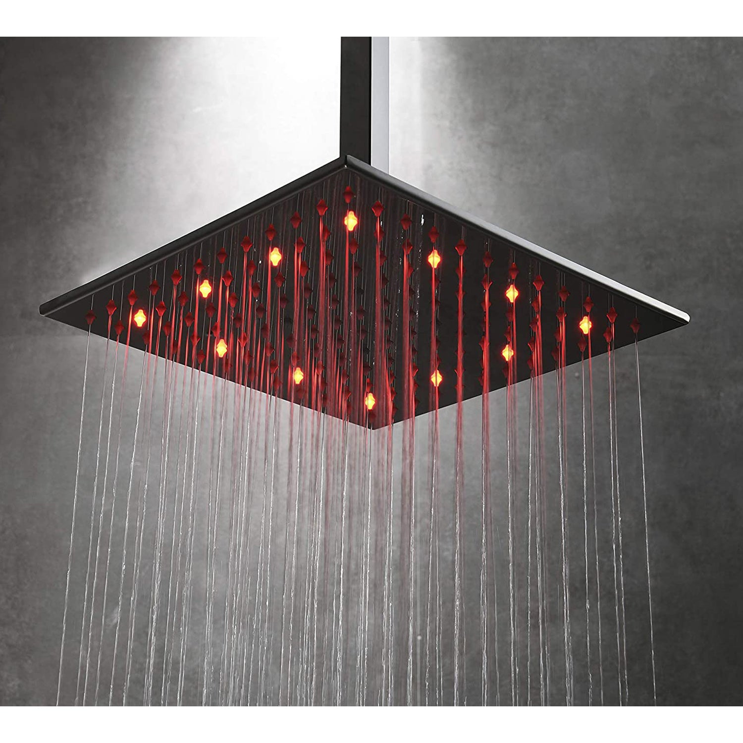 Hongtoo 12" Stainless Steel Hydroelectric LED Rain Waterfall Shower Head (Used)