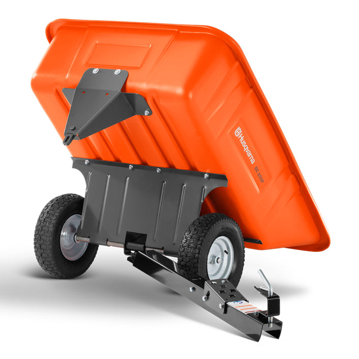 Husqvarna 10 Cubic Foot Tractor Mower Poly Swivel Utility Dump Cart (For Parts)