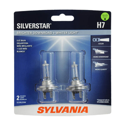 Sylvania H7 SilverStar High Performance Halogen Headlight Bulbs White (2 Pack)