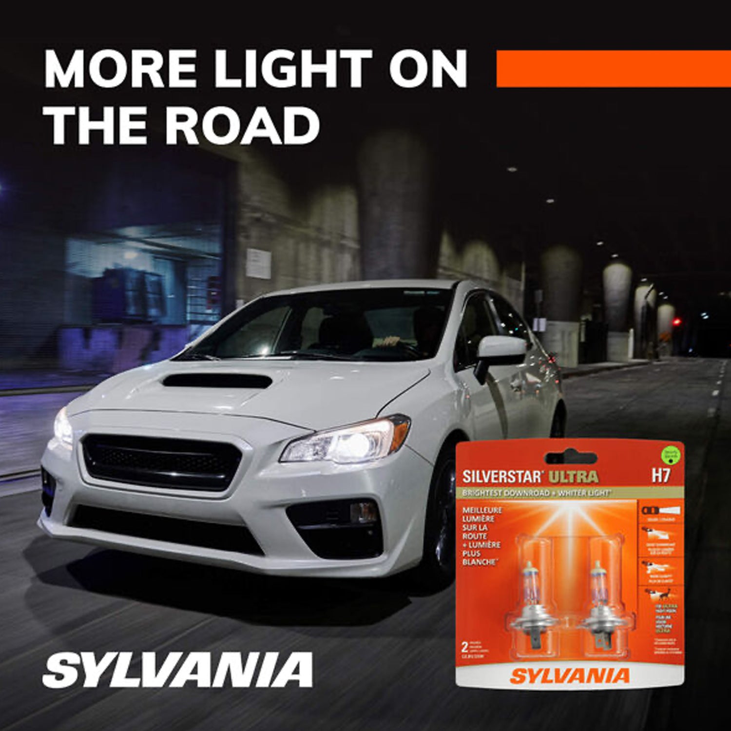 Sylvania H7 SilverStar ULTRA Halogen High Performance Headlight Bulbs (2 Pack)