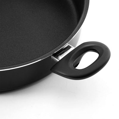 Alpine Cuisine 3 Quart Aluminum Nonstick Sauce Pan with Lid & Soft Touch Handle (Refurbished)