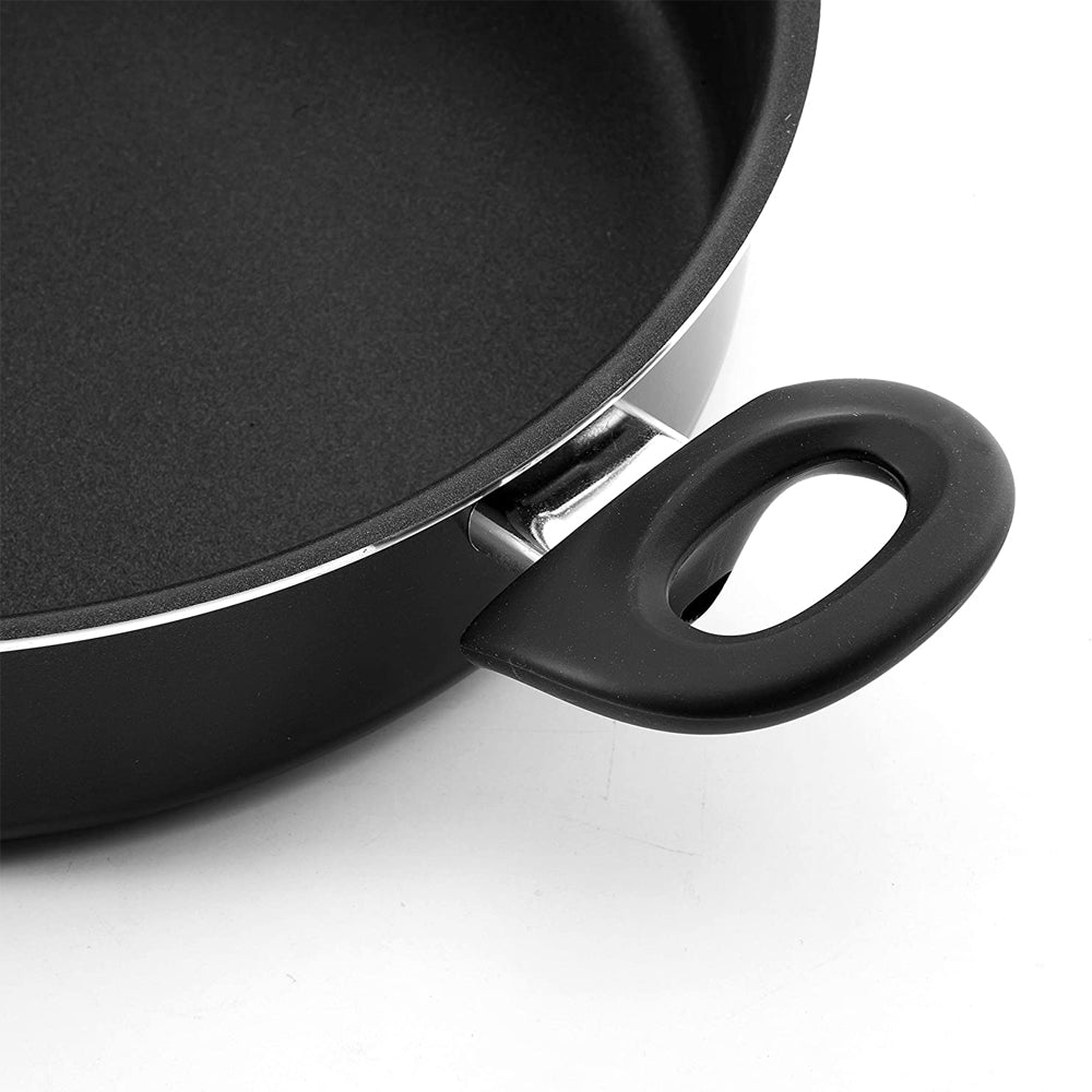 Alpine Cuisine 3 Qt Aluminum Nonstick Sauce Pan w/ Lid & Soft Handle (Open Box)
