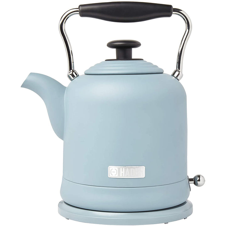 Haden Highclere 1.5 Liter Vintage Electric Tea Pot Kettle, Pool Blue (Open Box)