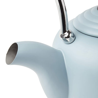 Haden Highclere 1.5 Liter Cordless Electric Kettle & 4 Slice Toaster, Pool Blue