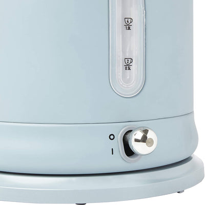 Haden Highclere 1.5 Liter Cordless Electric Kettle & 4 Slice Toaster, Pool Blue
