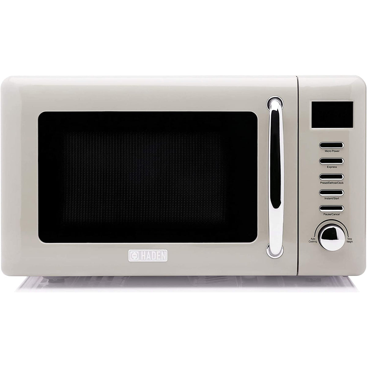 Haden Cotswold Retro 0.7 Cu Ft 800W Countertop Microwave Oven, Putty (For Parts)