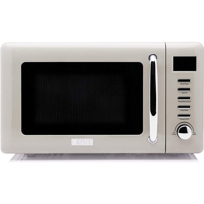 Haden Vintage Retro 0.7 Cu Ft 700W Countertop Microwave Oven, Putty (Open Box)