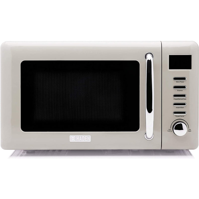 Haden Cotswold Vintage Retro 0.7 Cu Ft 800W Microwave Oven, Putty (Open Box)