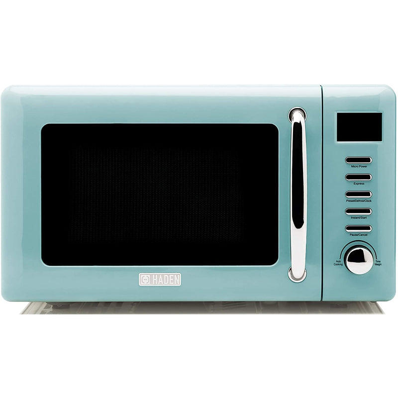 Haden Vintage Retro 0.7 Cu Ft 700W Countertop Microwave Oven, Blue (Open Box)