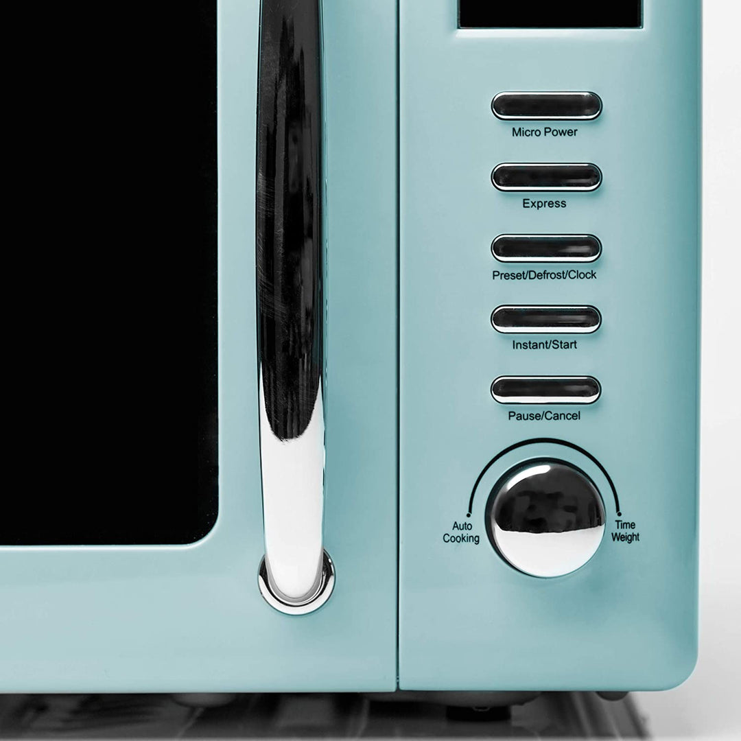 Haden Heritage Vintage Retro 0.7 Cu Ft 700W Microwave Oven, Blue (For Parts)