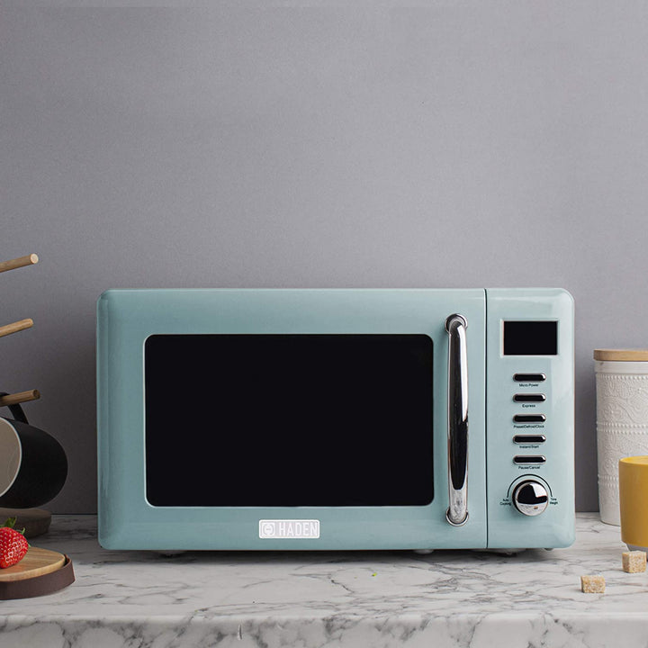 Haden Heritage Vintage Retro 0.7 Cu Ft 700W Microwave Oven, Blue (For Parts)