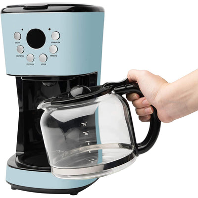 Haden Heritage 12 Cup Programmable Coffee Maker with Countertop Microwave, Blue - VMInnovations