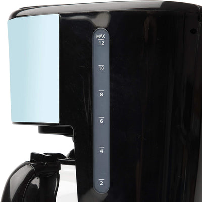 Haden Heritage 12 Cup Programmable Coffee Maker with Countertop Microwave, Blue