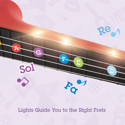Hape Learn with Lights Toy Ukulele Teaching Musical Instrument (Open Box) - VMInnovations