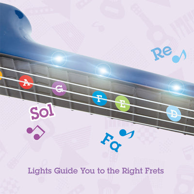 Hape Learn with Lights Electronic Ukulele Teaching Musical Instrument (Open Box) - VMInnovations