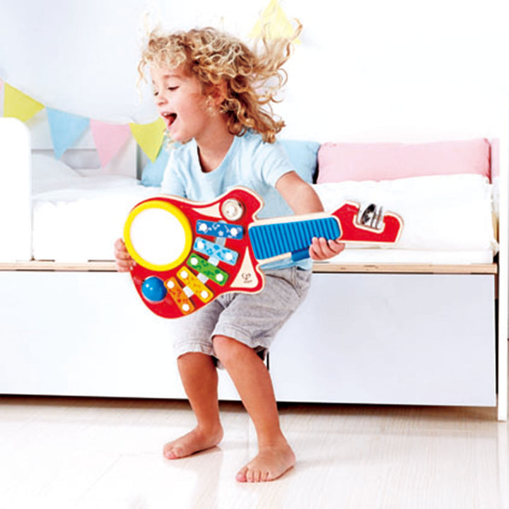 Hape 6-in-1 Music Maker Colorful Guitar Musical Toy Instrument for Kids (Used)