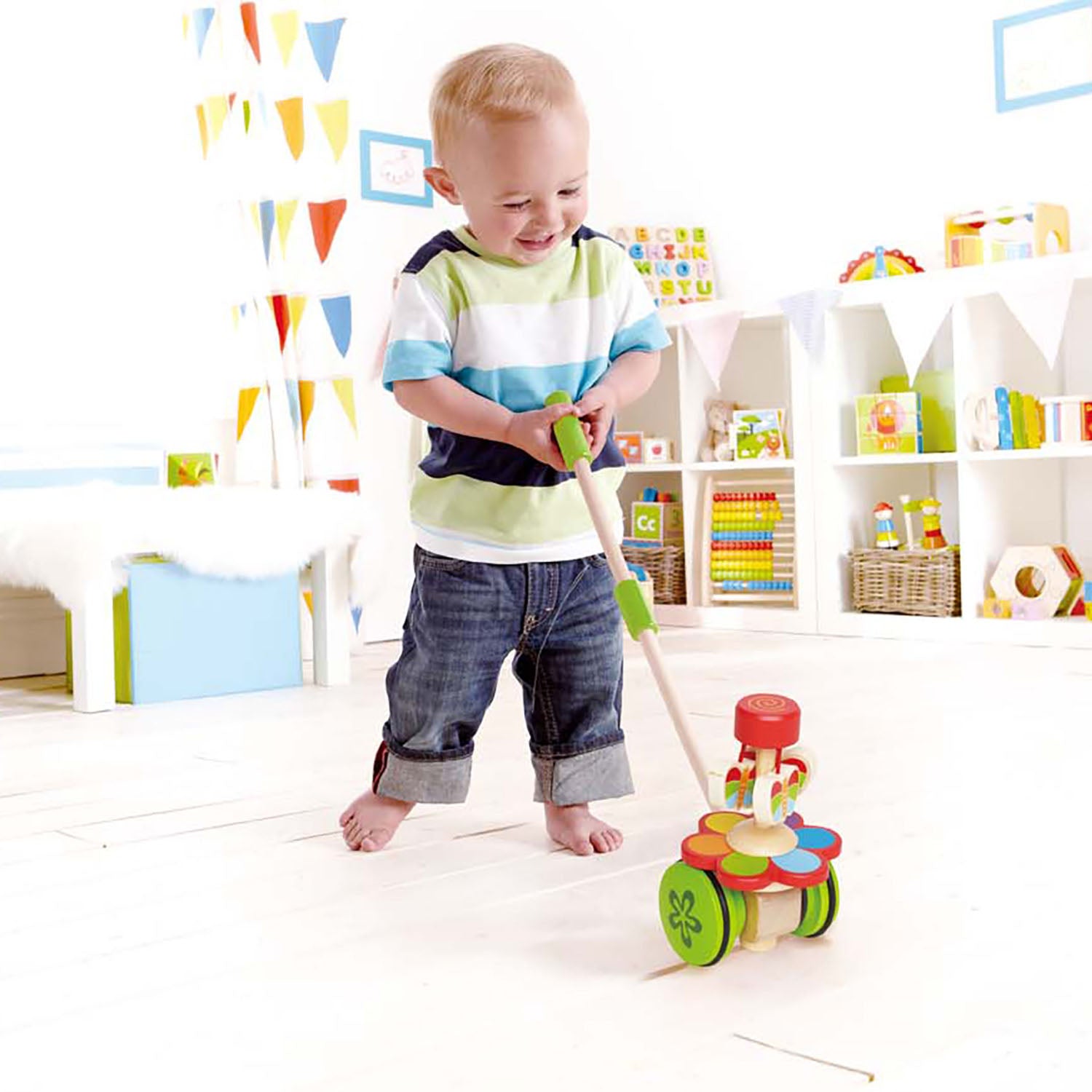 Hape Dancing Rolling Push/Pull Baby Toy for Ages 12 Months and Up (Open Box)