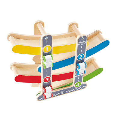 Hape Fast Flip Racetrack Kid's Multi Layered Wooden Race Car Toy Ages 2+ (Used)