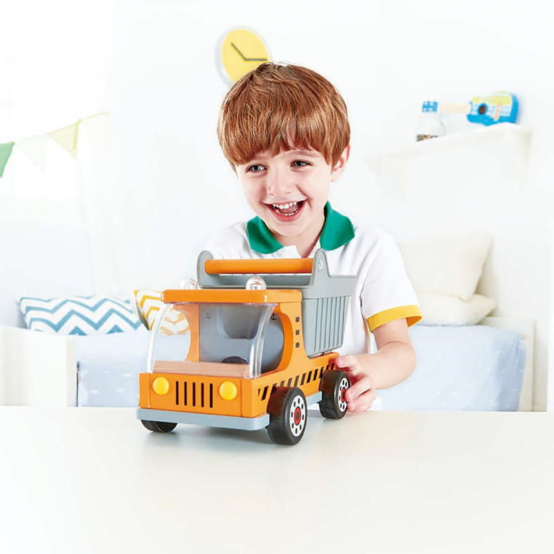 Hape Dumper Truck Non Toxic Construction Toy Vehicle Ages 3 and Up (Open Box)