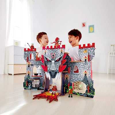 Hape Kid's Wooden Viking Dragon Castle Play Set w/ Magic Accessories (For Parts)