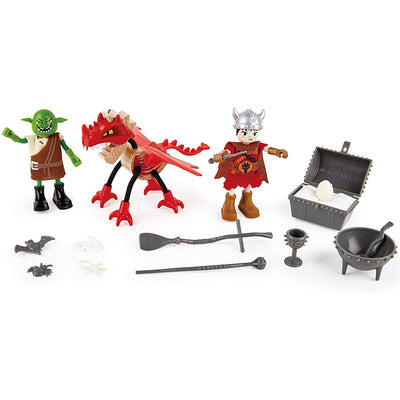 Hape Kid's Wooden Viking Dragon Castle Play Set w/ Magic Accessories (For Parts)