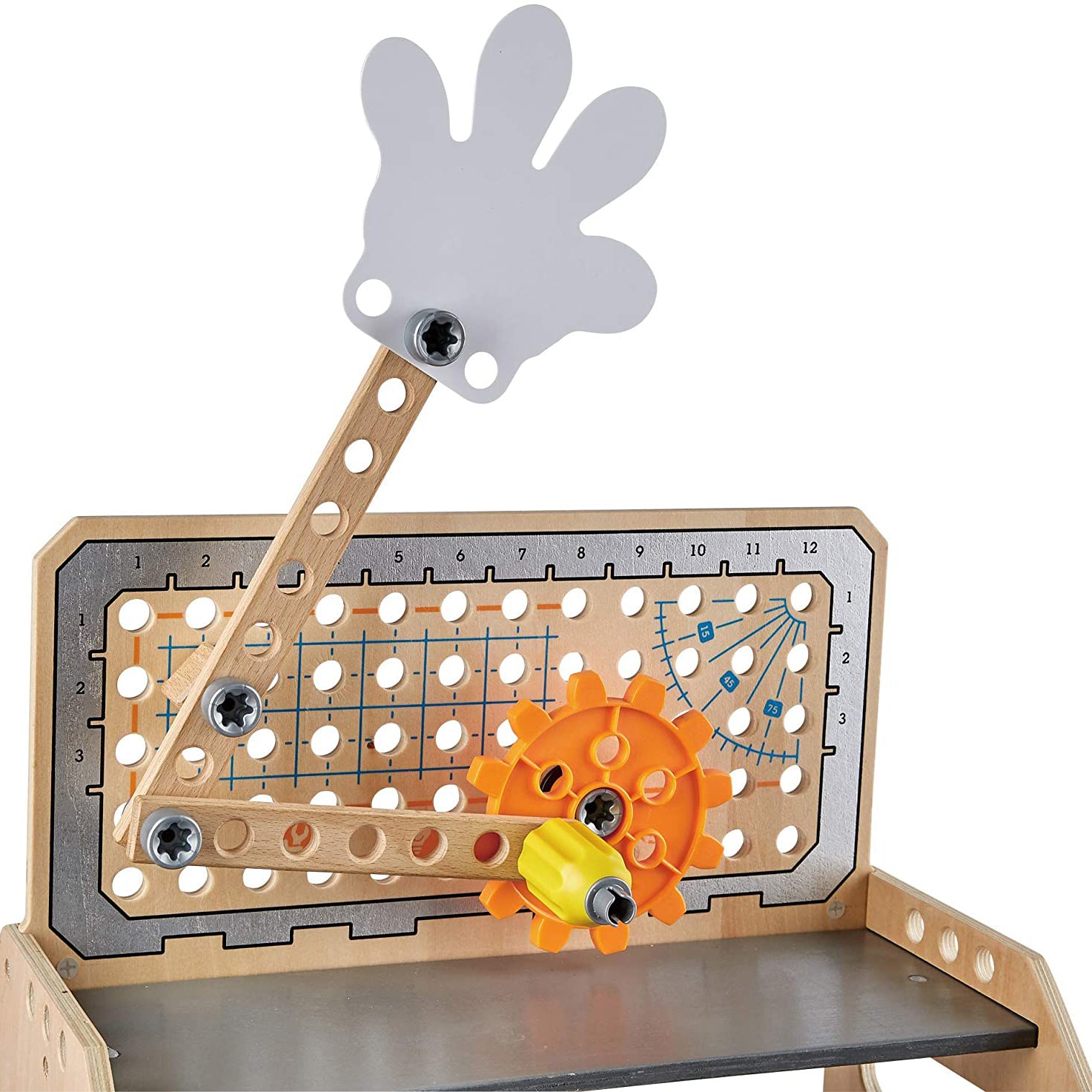 Hape Scientific Workbench Kid's Discovery Construction Workshop Toy, Ages 4 & Up