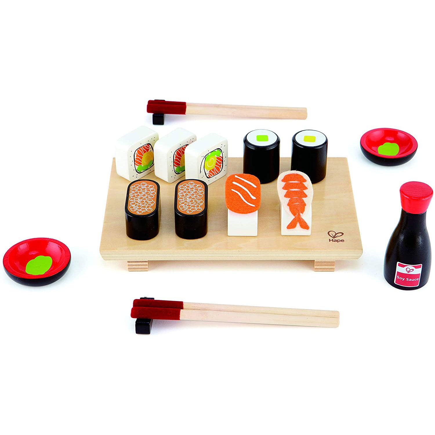 Hape Sushi Kids Wooden Pretend Kitchen Play Food and Accessories Set (Used)