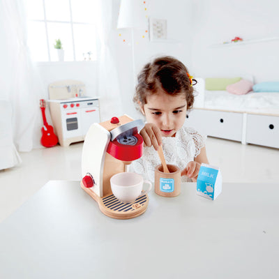 Hape My Coffee Machine Kids Pretend Kitchen Coffee Maker Play Set Toy (Open Box)