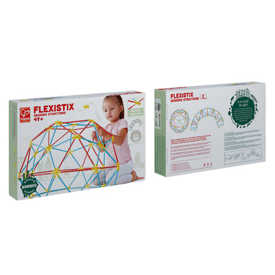 Hape Geodesic Structure Colorful STEM Flexistix Kit Building Toy for Ages 4 & Up