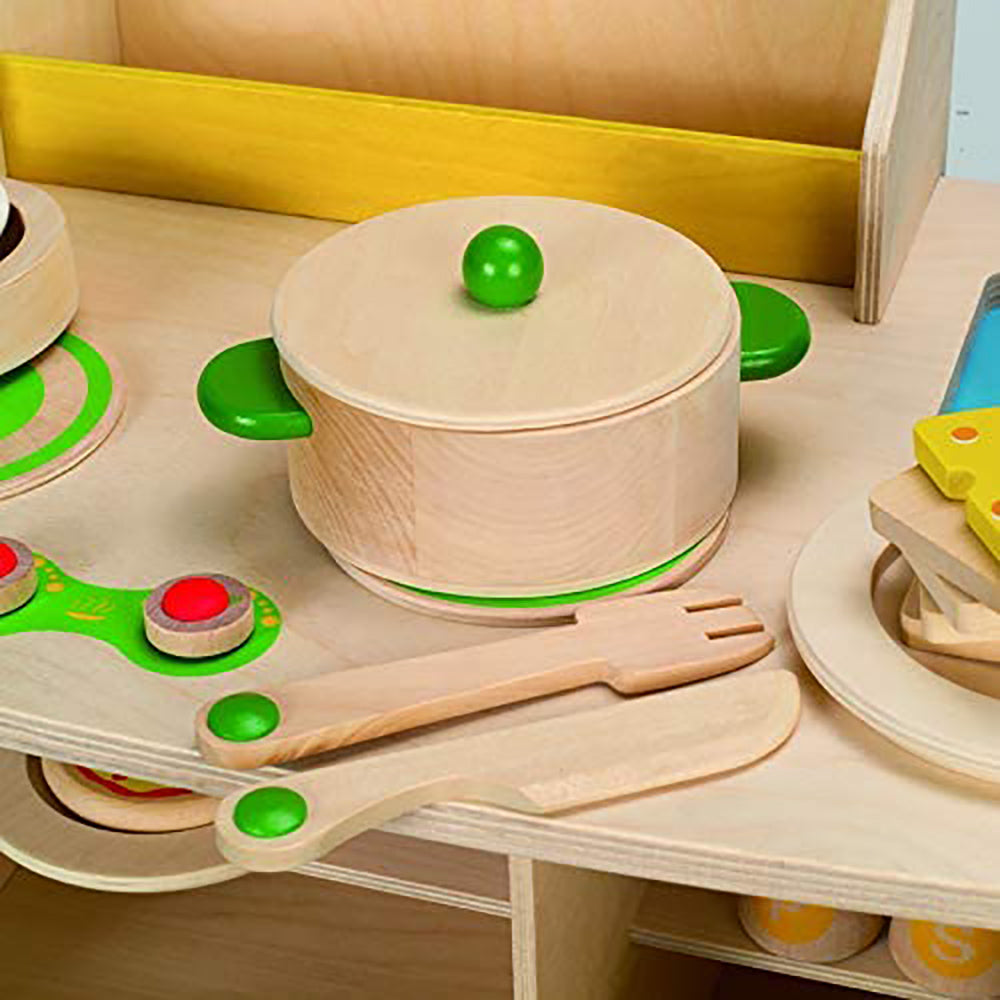 Hape My Creative Cookery Club Kids Wooden Chef Playset for Ages 3 and Up (Used) - VMInnovations