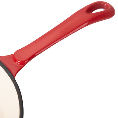 Hamilton Beach 10 Inch Non Stick Dishwasher Safe Cast Iron Frying Pan, Red