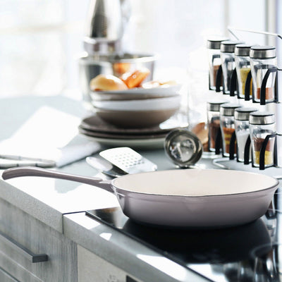 Hamilton Beach 8 Inch Dishwasher Safe Non Stick Enamel Cast Iron Fry Pan, Gray