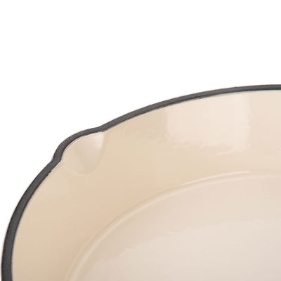 Hamilton Beach 8 Inch Enameled Coated Solid Cast Iron Frying Pan Skillet, Red - VMInnovations