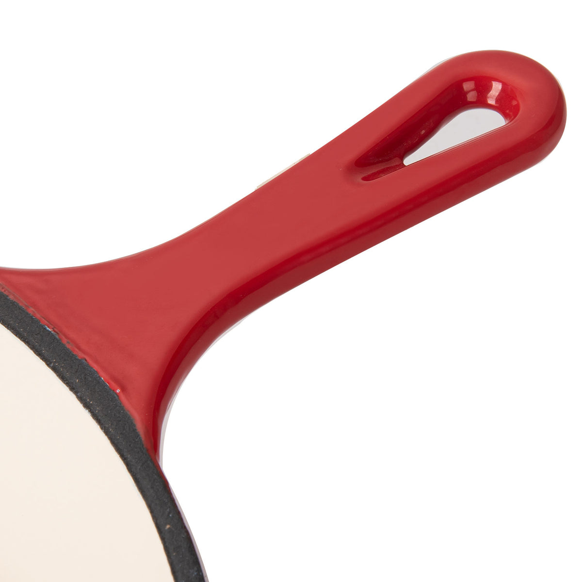 Hamilton Beach 12 Inch Dishwasher Safe Non Stick Enamel Cast Iron Fry Pan, Red - VMInnovations