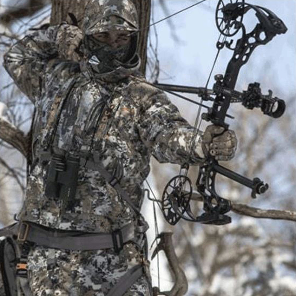 Muddy Ambush Hunting Quick Release Padded Deer Treestand Safety Harness, Camo