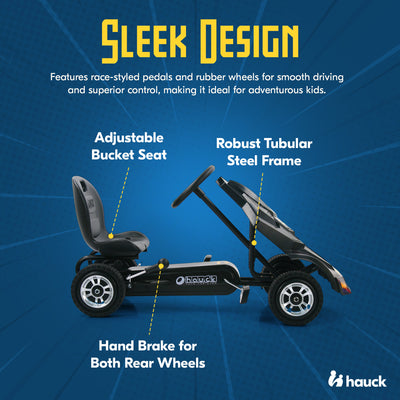 Hauck Bat Mobile Pedal Go Kart Ride On Batman Vehicle for Kids, Black(For Parts) - VMInnovations