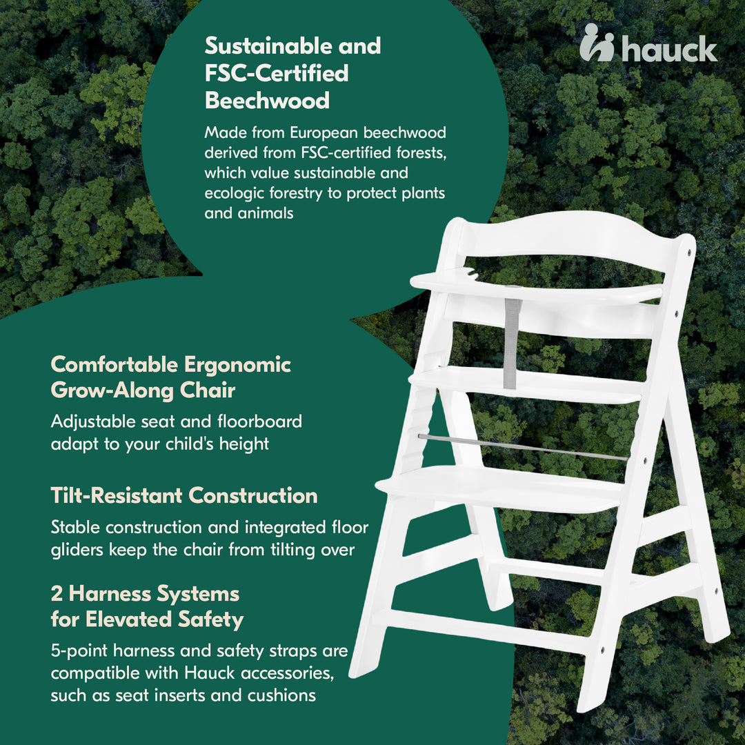 hauck High Chair Pad Deluxe Cushion for Alpha+,Beta+  Highchair, Grey (Open Box)