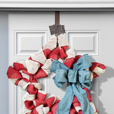 Haute Decor Adjustable Wreath Hanger w/ Snowflake Icon & More, Bronze (Used)