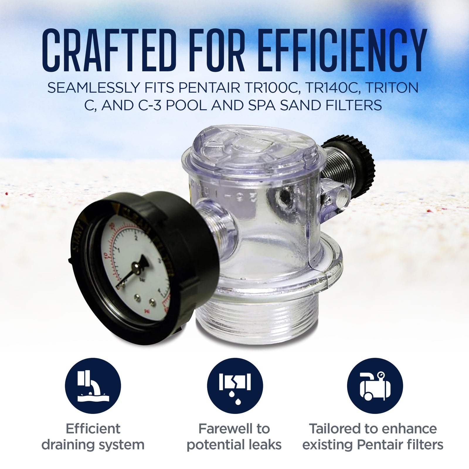Pentair Triton C3 Filter Manual Air Relief Valve for Pool Replacement Parts - VMInnovations