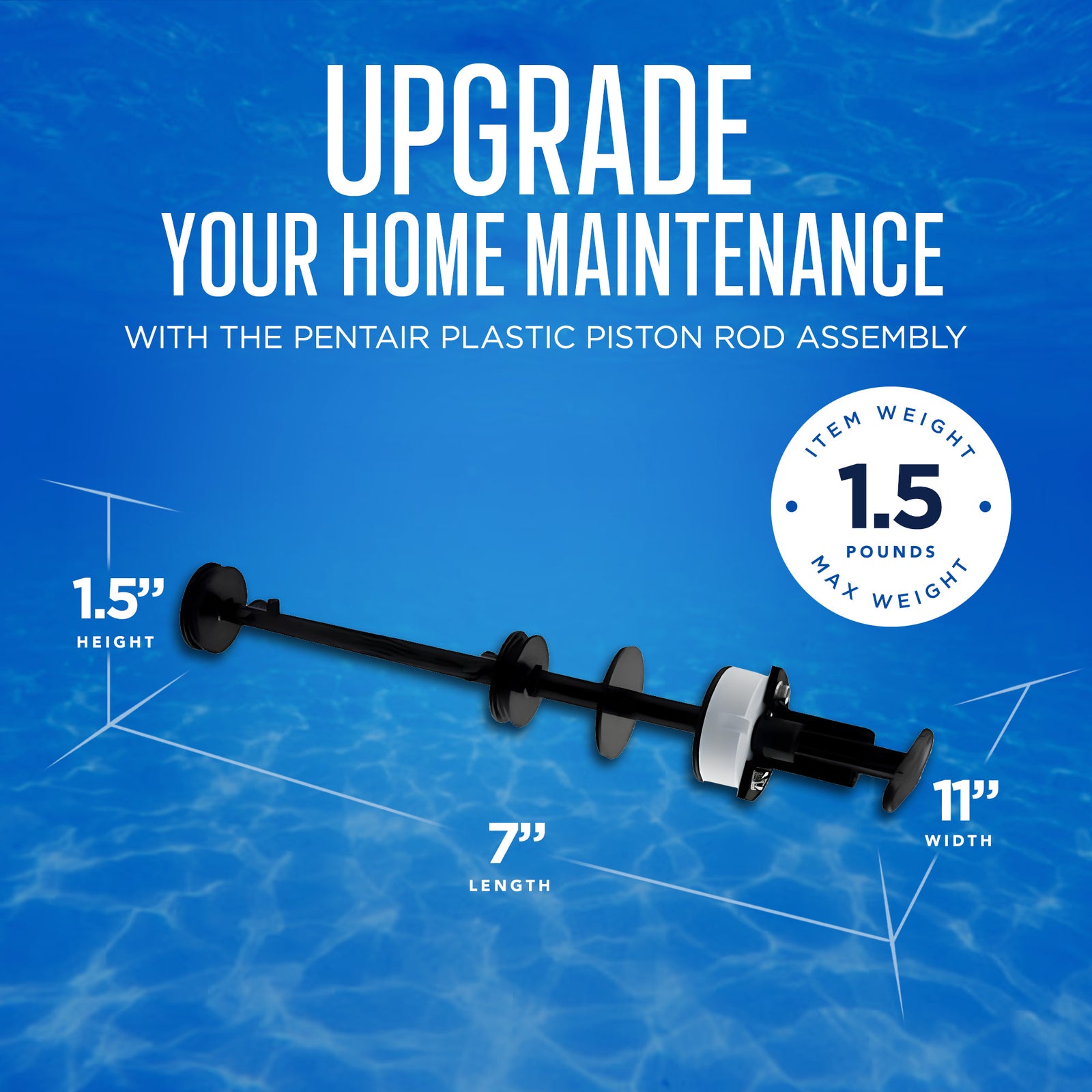 Pentair Plastic Piston Rod Assembly with Handle for PVC Slide Multiport Valve - VMInnovations