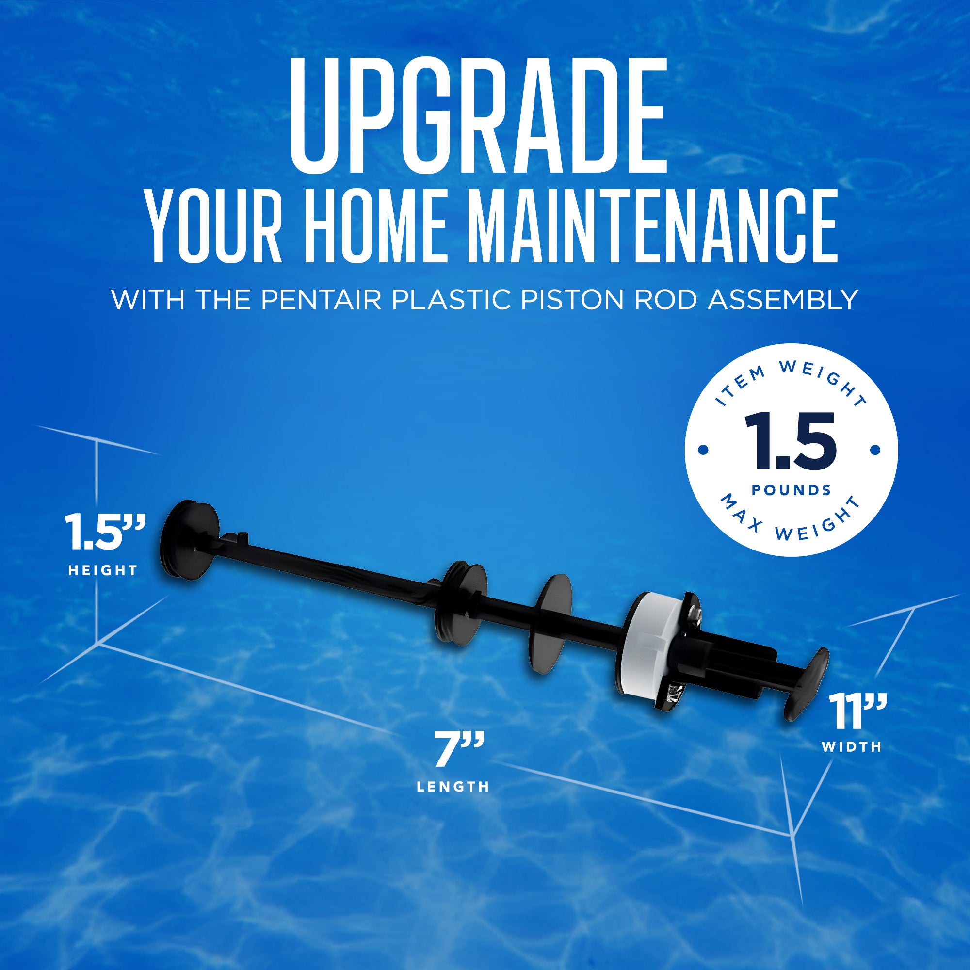 Pentair Plastic Piston Rod Assembly with Handle for PVC Slide Multiport Valve - VMInnovations